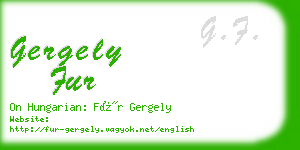 gergely fur business card