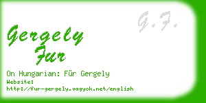 gergely fur business card